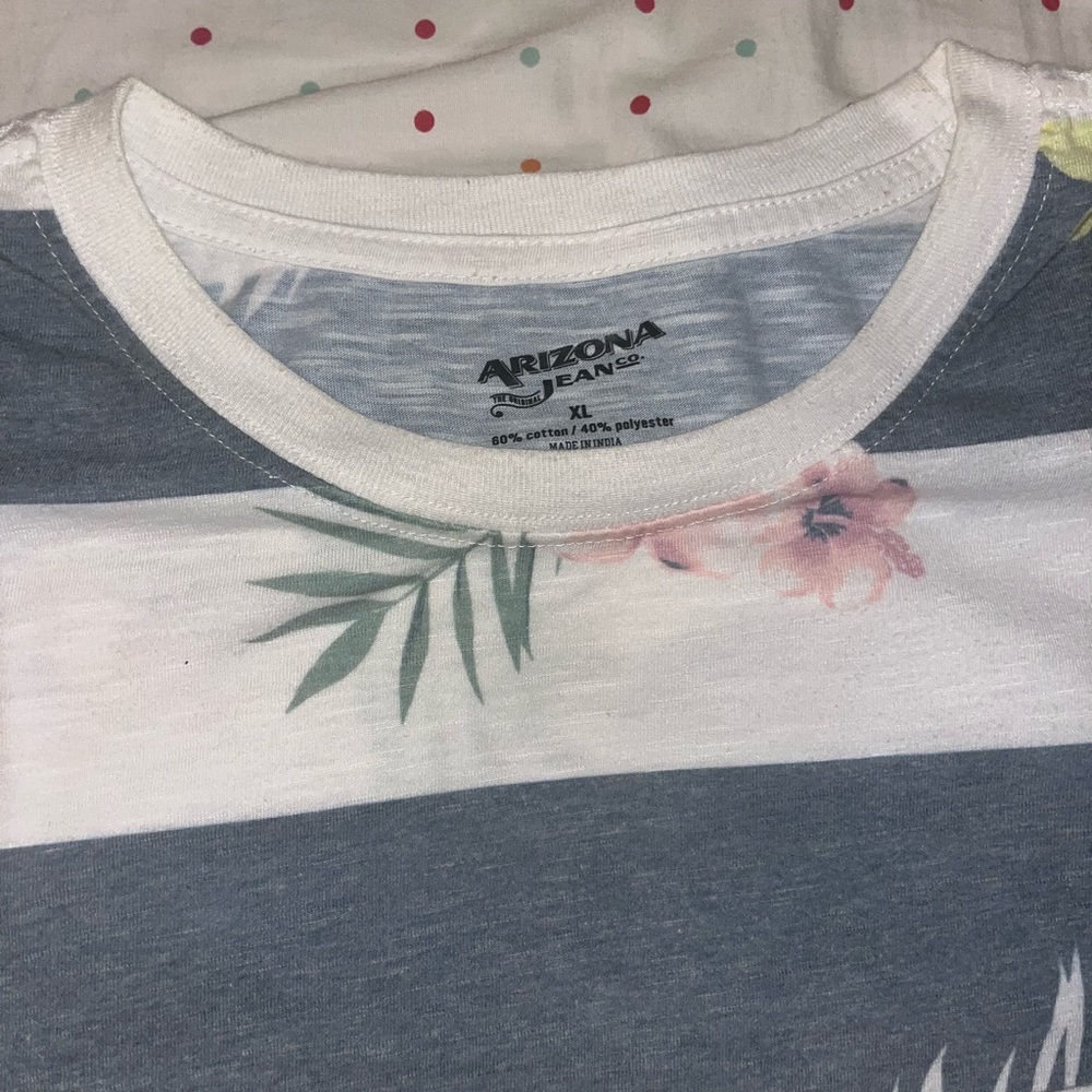 Mens striped floral shirt